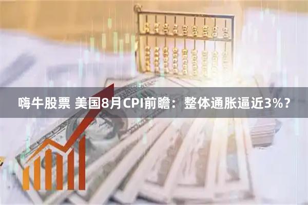 嗨牛股票 美国8月CPI前瞻：整体通胀逼近3%？