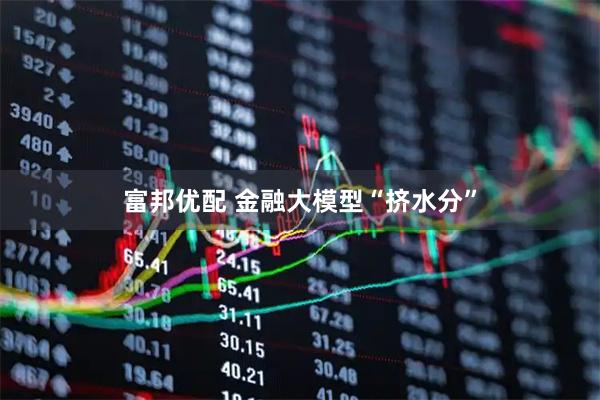 富邦优配 金融大模型“挤水分”