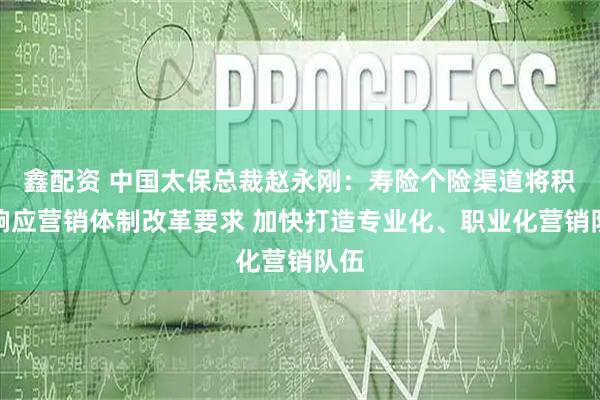 鑫配资 中国太保总裁赵永刚：寿险个险渠道将积极响应营销体制改革要求 加快打造专业化、职业化营销队伍